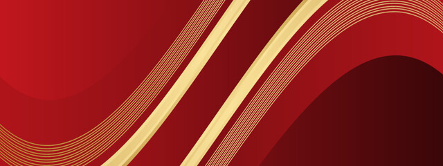 Red gold realistic luxury background vector
