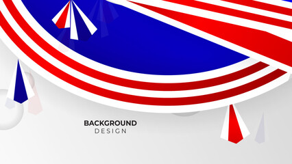 Modern blue red and white background vector design