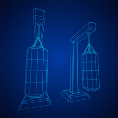 Punching bag for training boxing power punch