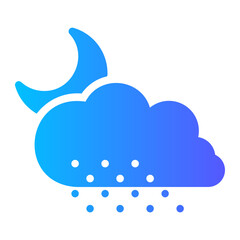 night rain gradient icon