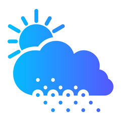 rainy day gradient icon