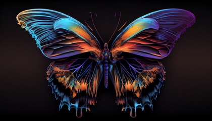 Fototapeta na wymiar a butterfly with colour