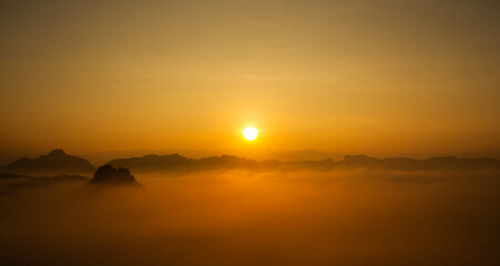 Misty sea
