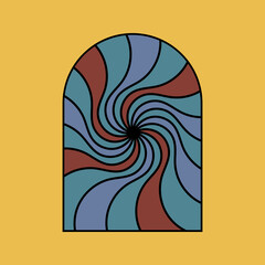 Abstract colorful spin portal vector illustration