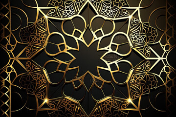 Vector white Islamic horizontal background. Seamless oriental volumetric pattern with shadow. generative ai