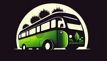 Logo of eco-friendly transportation usage on a white background