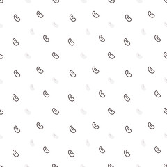 Beans outline seamless pattern on transparent background.