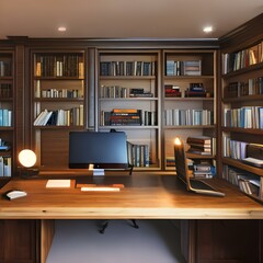 A home office with a desk and a comfortable chair2, Generative AI