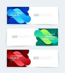 Geometric banner design with Vector presentation template.