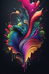 Colorful Paint Splash Backgroun