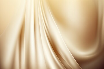 Smooth Beige Curtain Abstract Background with Copy Space for Text