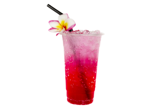 cold red soda cocktail water for relax in summer arrangement flat lay postcard style 