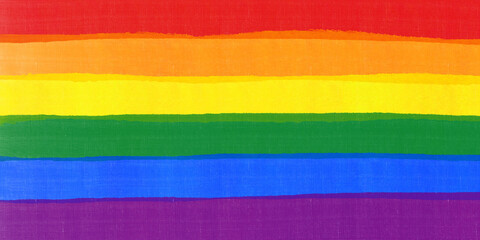 Rainbow brush paint background LGBTQ concept pride month for banner, website, poster, backdrop 