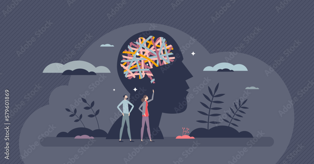 Poster neuroplasticity or neural plasticity as brain ability to change tiny person concept. new neuron netw