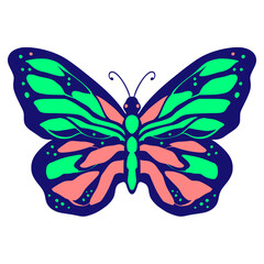 Butterfly illustration cartoon cute
