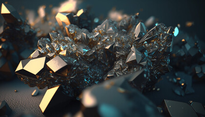 Crystallized Pyrite Textures Background