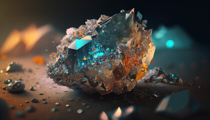 Diamond Crystalized Texture BAckground