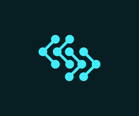 Technology icon based vector logo templet.