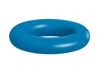 Blue lifebuoy for summer advertising design