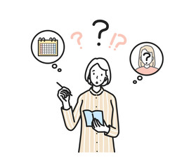 物忘れの中高年女性