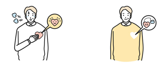 心疾患の中高年男性