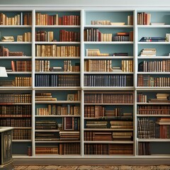 An organized bookshelf 2_SwinIRGenerative AI