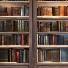 An organized bookshelf 3_SwinIRGenerative AI