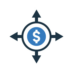 Money goals icon. Simple editable vector design isolated on a white background.