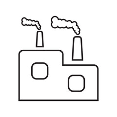 SEO factory outline icon. Line art vector.