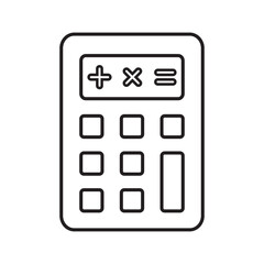 SEO calc line icon. Outline vector.