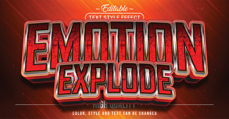 Editable text style effect - Emotion Explode text style theme.