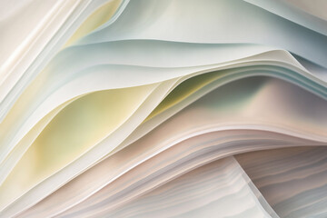 Fototapeta premium Translucent irregular wave abstract background, Generative AI