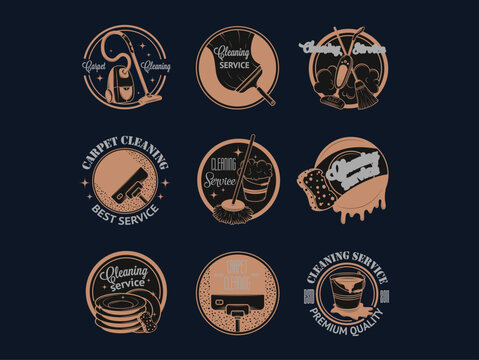 set vintage logo