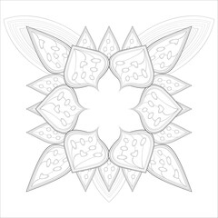 Coloring Books. Hand drawn flowers in zentangle style for t-shirt design or tattoo and coloring book