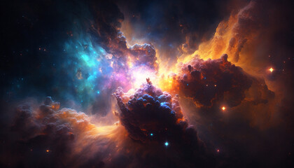 Obraz na płótnie Canvas Glowing Nebula Texture Background