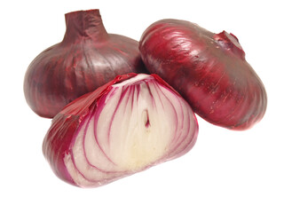 Red onion isolated 