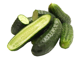 Cucumber on white background