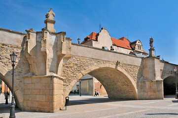 Saint John bridge. Klodzko, Lower Silesian Voivodeship, Poland. - obrazy, fototapety, plakaty