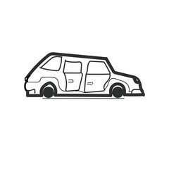 car isolated on white