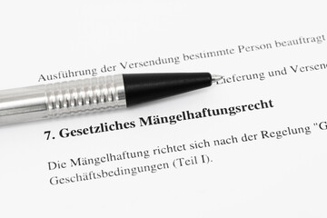 Gesetzliches Mängelhaftungsrecht