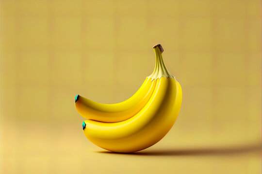 Banana in a Softly Colored, Centrally Composed Image
