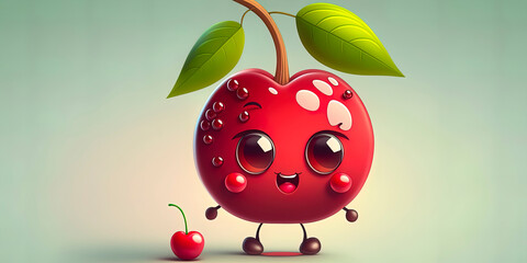 Adorable Cherry Animated Character