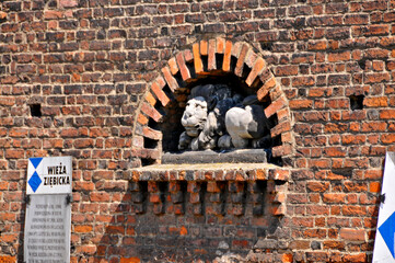 Tower of the Ziebicka Gate. Nysa, Opole Voivodeship, Poland. - obrazy, fototapety, plakaty