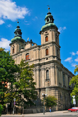 Fototapeta na wymiar Church of the Holy Apostles Peter and Paul. Nysa, Opole Voivodeship, Poland.