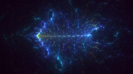 3D rendering abstract colorful fractal light background
