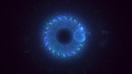 3D rendering abstract circle light background