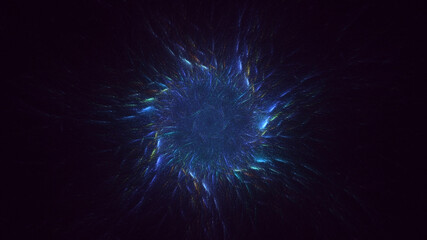 3D rendering abstract circle light background