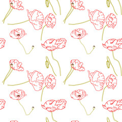 Pattern con papaveri