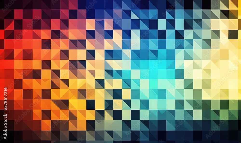Aufkleber a colorful abstract background with squares of different sizes and colors of different sizes and col