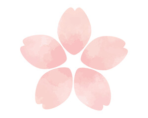 手描き水彩風・桜の花のイラスト